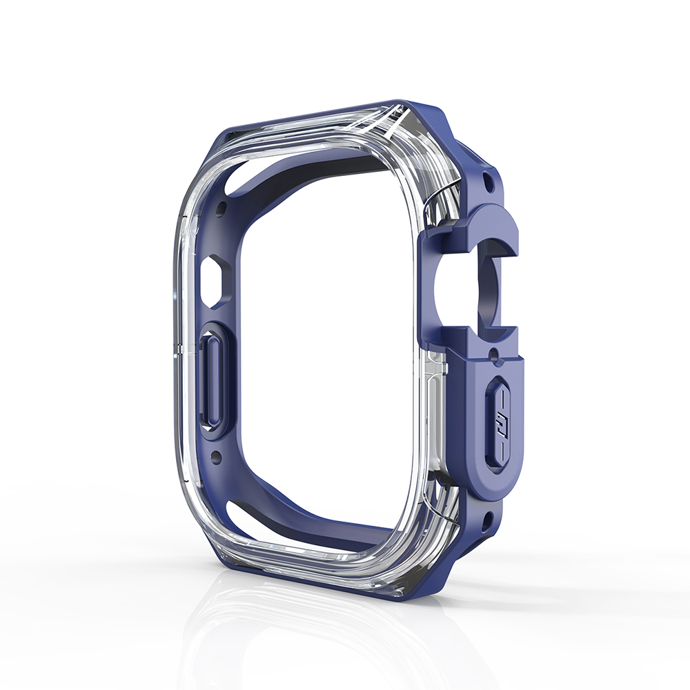 Transparent + blue