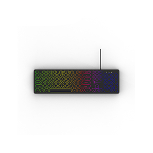 Teclado de fábrica china para jugadores, impermeable, resistente al calor, con cable, retroiluminación led usb con teclas de chocolate