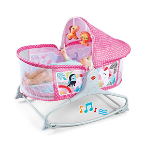 Electric Music Automatic Swinging <strong>Cradle</strong> for Newborns Soothing Baby Toy with Mosquito Net Sleep Gift Set - Product Image 1
