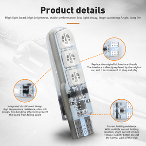 T10 Led Canbus ampul araba iç Led Remote RGB çakarlı lamba uzaktan kumanda ile 12V Controller - Product Image 2