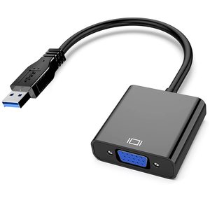 Convertidor de adaptador USB a VGA Pantalla de salida VGA de entrada USB 2,0 con cable de audio USB a VGA - Product Image 1