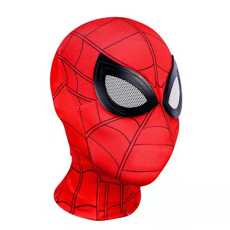 Máscara de superhéroe de Spiderman para hombre, disfraz de Peter Parker, casco de Zentai Spider