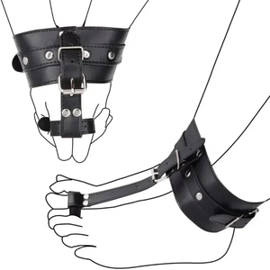 BDSM皮革拇指脚趾束缚袖口手足束缚袖口情色情趣玩具情侣奴隶束缚成人游戏恋物癖 - Product Image 1