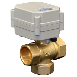 3路电动球阀DN20 12伏电动阀立式流量控制装置 - Product Image 1