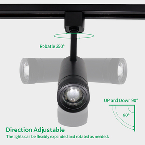 20W 30W Zoomable 5cct AC120-277V <span class=keywords><strong>LED</strong></span> tracklights Hệ thống theo dõi ánh sáng cho cửa hàng - Product Image 3
