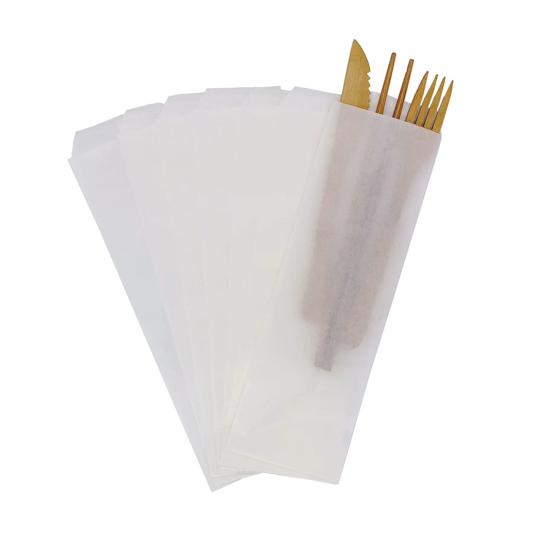 Sacchetti di carta Glassine piatti per caramelle Churros Pretzel Sticks posate da cucina portautensili stoviglie posate posate