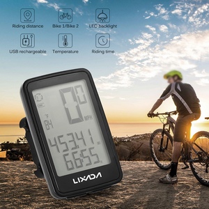 Lixada USB Rechargeable <strong>Wireless</strong> Bike <strong>Cycle</strong> <strong>Computer</strong> <strong>with</strong> Bicycle Speedometer Odometer - Product Image 2