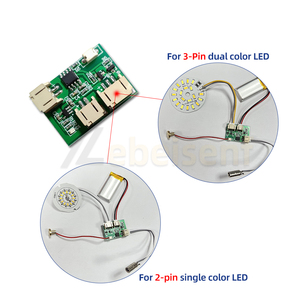 Новый перезаряжаемый светодиодный модуль сенсорного переключателя PCB 5 В 2A низковольтный одиночный/двухцветный контроллер световой платы с зарядкой/порт батареи