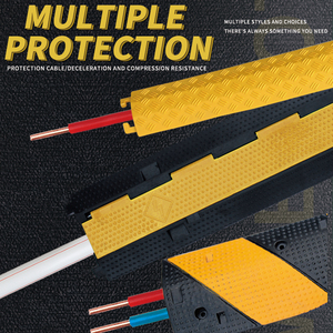 4 kanallı açık araç hız kontrol hız Bump koruyucu kauçuk elektrik kablosu rampa PVC kapak güvenlik karayolu hız kambur - Product Image 2