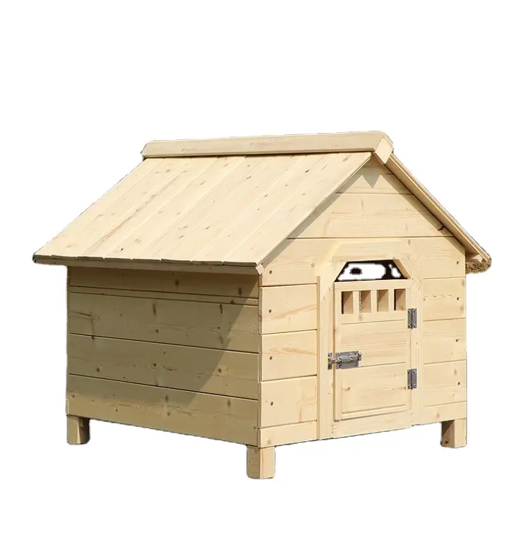 Wood Doghouse Cabin High Grade Solid for Outdoor Use Pet Cages Carriers & Houses Small Animals Breathable All Seasons Windproof