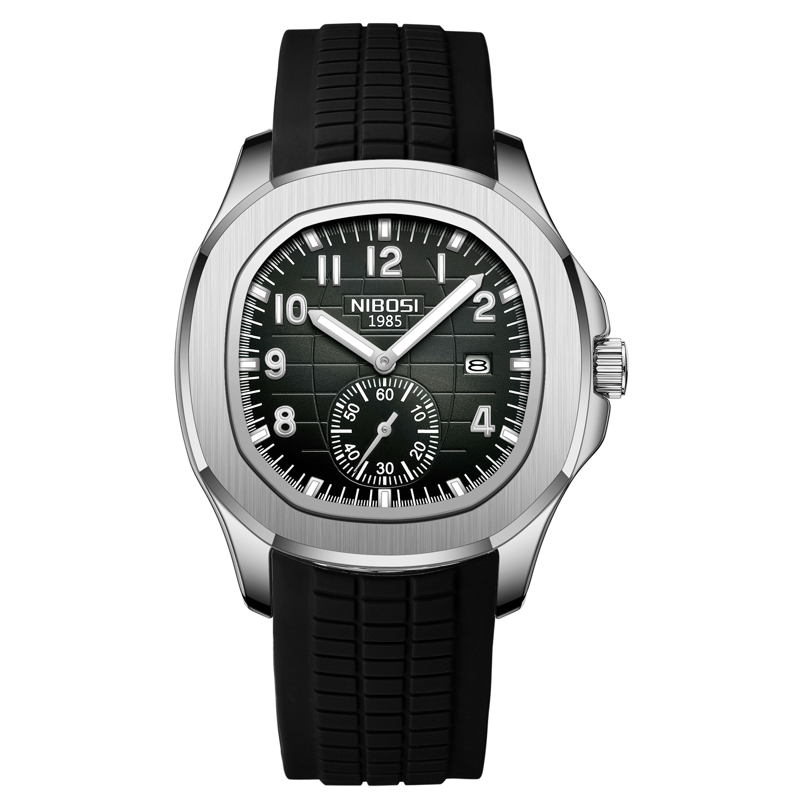 Silver black-silicone