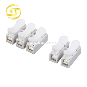 YX CH2 CH-<strong>2</strong> 2pin Press On Quick Connect Terminal Block Self Locking Wire Connector For LED Solderless 250V White Color - Product Image 2
