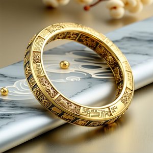 Aizl מותאם אישית שרוול פתוח צמיד 18k 18k מצופה זהב nezha 2 מיסטיטי קיאנקון מעגל תליון אומץ אישית אומץ לב אנרגיה אישית תכשיטי אנרגיה