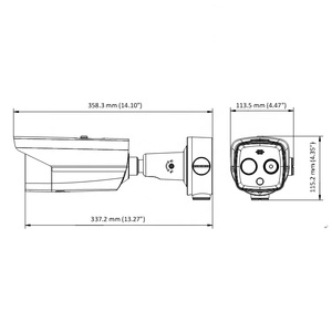 DS-2TD2628-7/QA Thermal &amp; Optical Bi-spectrum Network Bullet Waterproof <strong>Camera</strong> - Product Image 4