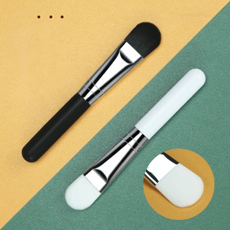 Logo personalizzato campioni gratuiti Mini spazzola portatile per maschera monocolore perlato per l'applicazione di fard