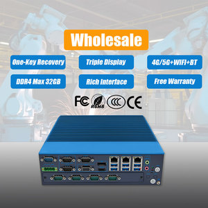 ファンレスデュアルLANIOT産業用コンピューターQ170Ubuntu Linux Mini PC、2 * LAN 4 * RS232 RS485 2 * H-DMI GPIO LVDS TPM - Product Image 1