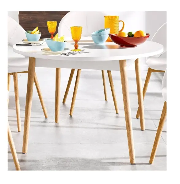 Meubles de table à manger ronds solides pour restaurants Fabricant Fournisseur Meubles de salle à manger Petite table de restaurant Vente en gros