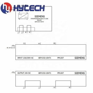 HYTECH-S7-1200 SIMATIC SIEMENS PLC, entrada: 120/230V AC, salida: DC 24V/2.5A, módulo de fuente de alimentación estabilizada PM1207 6EP1332-1SH71