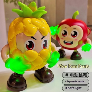 スマートスピークダンシングフルーツロボット玩具-歌と音声録音パイナップルアップル、子供向けインタラクティブ教育玩具 - Product Image 3