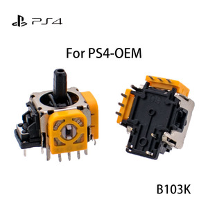 Original PS4 Slim 3D Joystick Game Controller Amarillo Metal Mango Comunicación por cable Compatible PS5 PC Videojuegos Plástico - Product Image 3