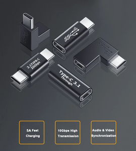 <strong>USB</strong> <strong>3.1</strong> <strong>Type</strong> <strong>C</strong> <strong>Adapter</strong> Elbow Converter <strong>USB</strong> <strong>C</strong> Charge Data Sync Extension <strong>Adapter</strong> for PC Laptop Tablet - Product Image 2