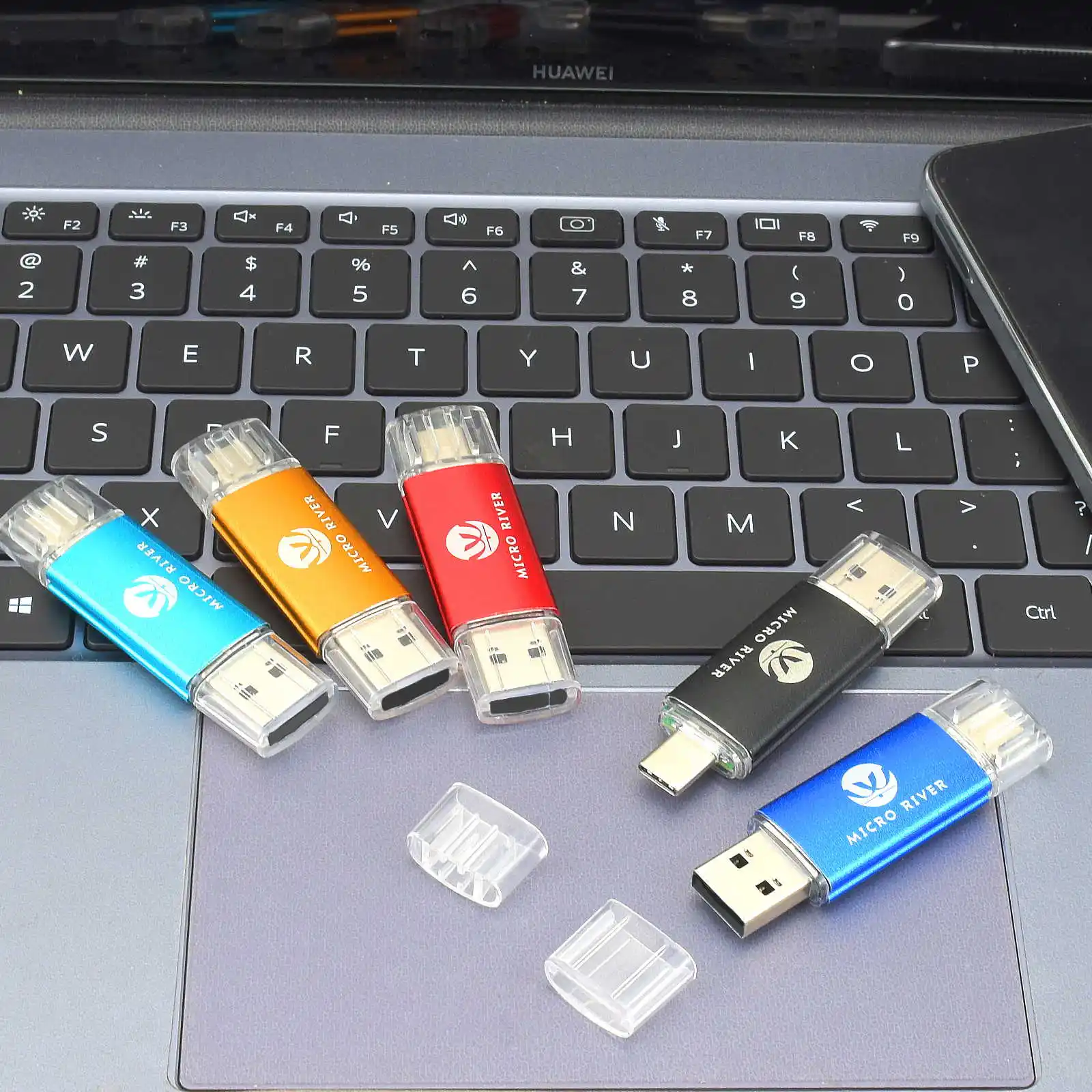 OTG Android 2.0 USB แฟลชไดรฟ์ชนิด C แฟลชดิสก์2GB 4GB 8GB 16GB 32GB 64GB ปากกาไดรฟ์128GB ขายส่ง USB มีโลโก้