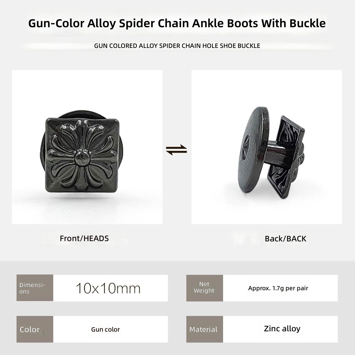 10Mm gun color square cross