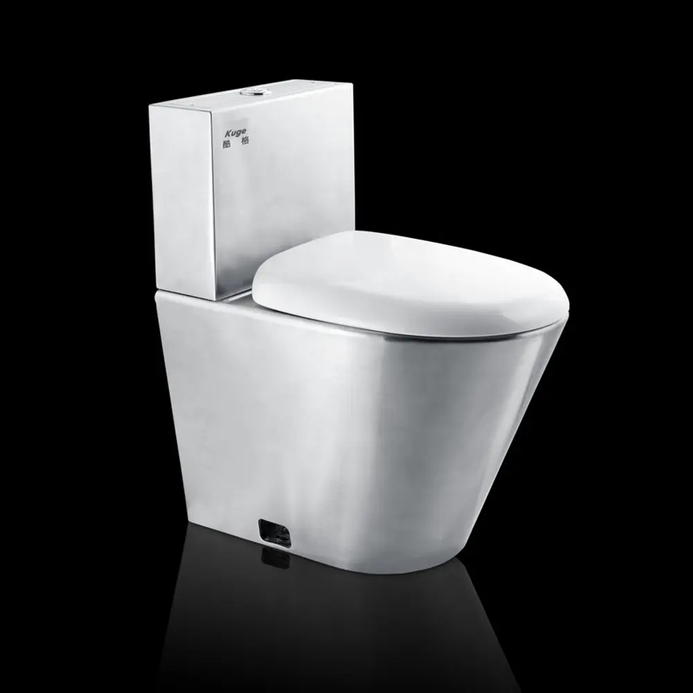 Indonesië Op Maat 304 316 Water Closet Comode Toilet Aziatische Dual Flush Roestvrijstalen Vloer Mount Toiletpot Voor Boot