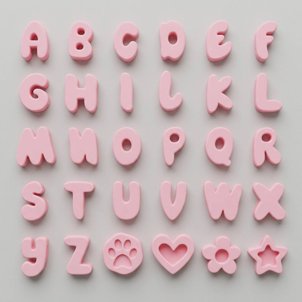 letter pink