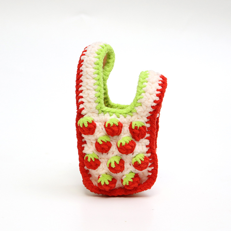 Sac pour écouteurs fraise