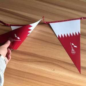 Bandera triangular de PVC impresa de doble cara personalizada, banderín de fibra de poliéster, bandera colgante para fiesta al aire libre, decoración de tienda - Product Image 6