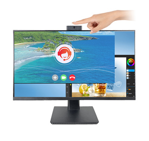 タッチスクリーンモニター24インチコンピューター主導LCDモニターPCワイドスクリーンWebカメラ付き75Hzタッチモニター - Product Image 1