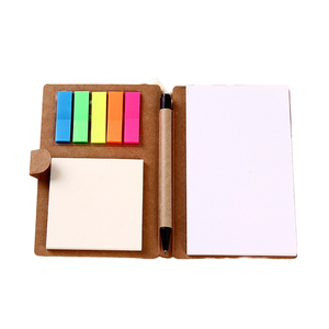 Front Cover Kraft Paper <strong>Combination</strong> <strong>Notepad</strong> Tearables Color Sticky Notes With Pen - Product Image 2