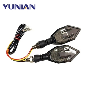2個ユニバーサルLEDモーターサイクルターンシグナルライト12v IP68防水テールアローライトブルーイエローリアライトアクセサリー