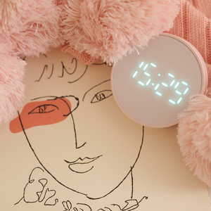 Semplice controllo vocale tocca vibrazione sveglia schermo luminoso timer cuore sveglia circolare - Product Image 2