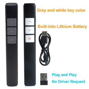 Hot Sale 2.4G Aufladen Power <span class=keywords><strong>Type</strong></span> Black Screen Wireless Presenter Laserpointer für PPT Turnig bei Meeting