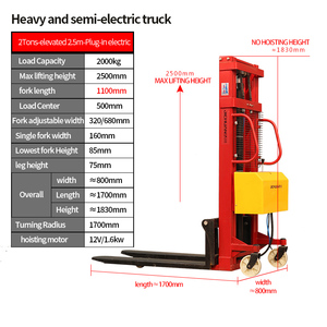 New Manual Hydraulic Semi-<strong>Automatic</strong> Lift Forklift Plug in Type Forklift Charger 1 Ton 2Ton Tray <strong>Loading</strong> and <strong>Unloading</strong> Lift Truck