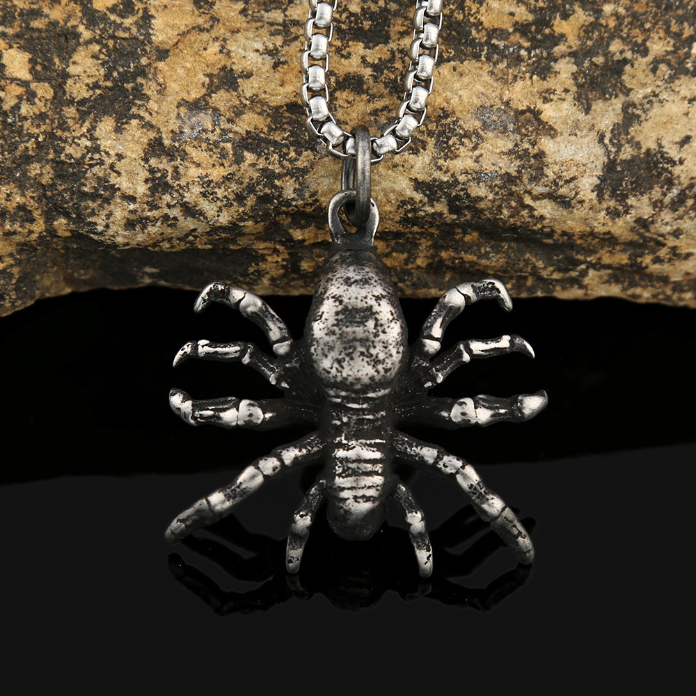 Suspension simple couleur acier
