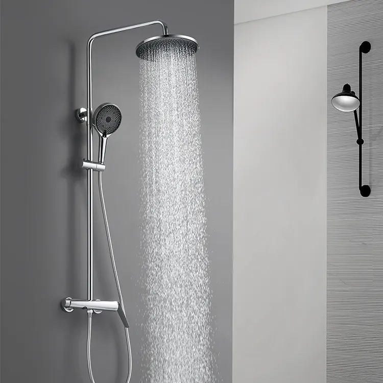 Cina all'ingrosso bagno rubinetto termostatico doccia risparmio idrico miscelatore caldo e freddo rubinetto doccia a parete soffione doccia a pioggia