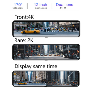 Đầy Đủ Màn Hình Cảm Ứng 3 Ống Kính Wifi Dash Cam HD 1080P Phía Sau Gương Đảo Lời Lái Xe Ghi Âm Cho Xe - Product Image 4