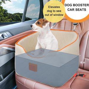 Siège d'auto pour chien rehausseur en mousse à mémoire de forme pour petits chiens 35lbs lavable amovible poches de rangement - Product Image 2