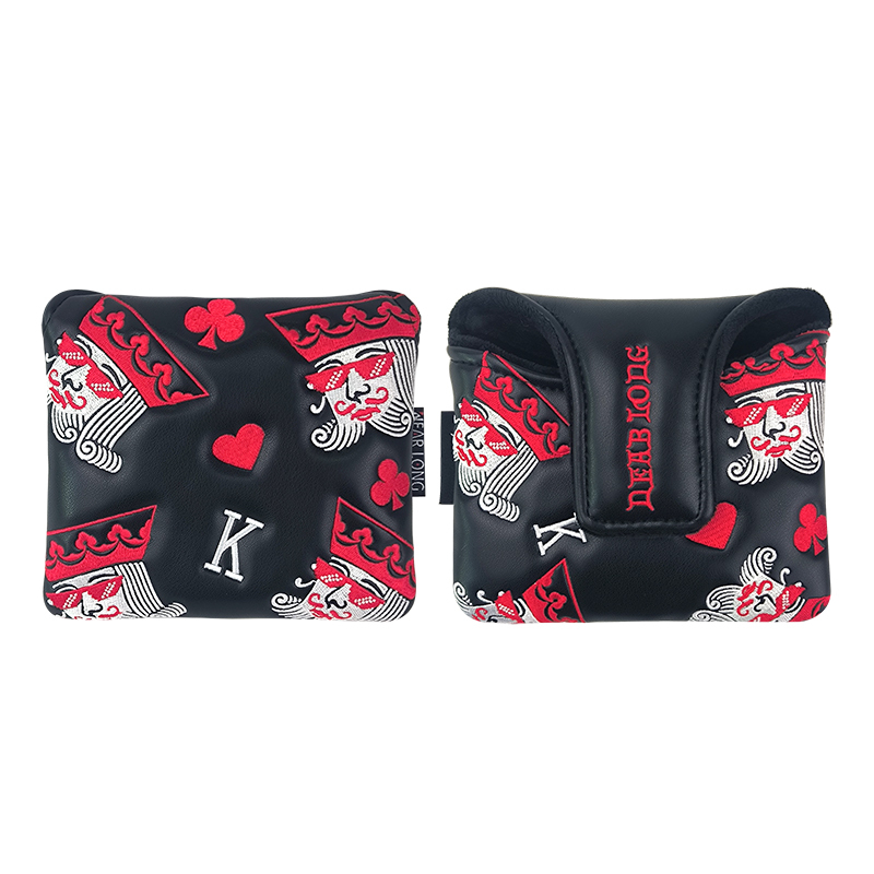 Funda para putter mallet cuadrada - Naipes negros