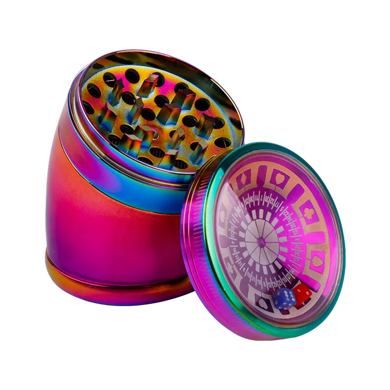 Gunter Top Vente de Broyeur antiadhésif en alliage de zinc Colorful 2.5 Inch Tobacco Herb Grinder