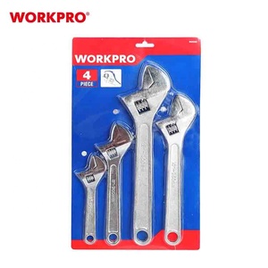 WORKPRO ชุดประแจปรับ Heavy Duty Handle 6 ''8'' 10 ''12'' ปลอม Cr-V chrome SAE ประทับตราปรับ Spanner Key - Product Image 3