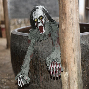 डरावनी एनिमैटोनिक ज़ोंबी लाइट-अप लालियन पार्टी सजावट के लिए आउटडोर - Product Image 2