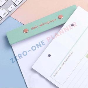 Bloc de notas de escritorio A4 personalizado, planificador de calendario, organizador de notas, planificador de cuero recargable diario - Product Image 4