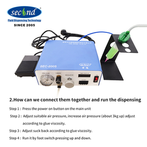 Segunda pantalla digital Microordenador de alta precisión manual de mano Sistema de controlador de dispensador de pegamento semiautomático - Product Image 5
