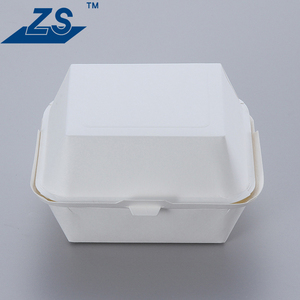 Dùng một lần Takeaway thực phẩm giấy trắng <span class=keywords><strong>Burger</strong></span> hộp cho Hamburger - Product Image 4