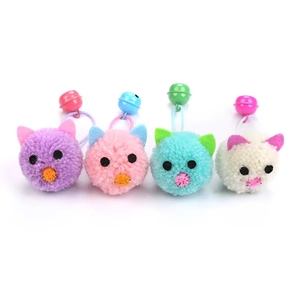 Juguete interactivo de hierba gatera de plástico ecológico de varios colores, nueva moda, juguetes para gatos de fieltro de lana rellenos de hierba gatera, tamaño de 5cm - Product Image 3