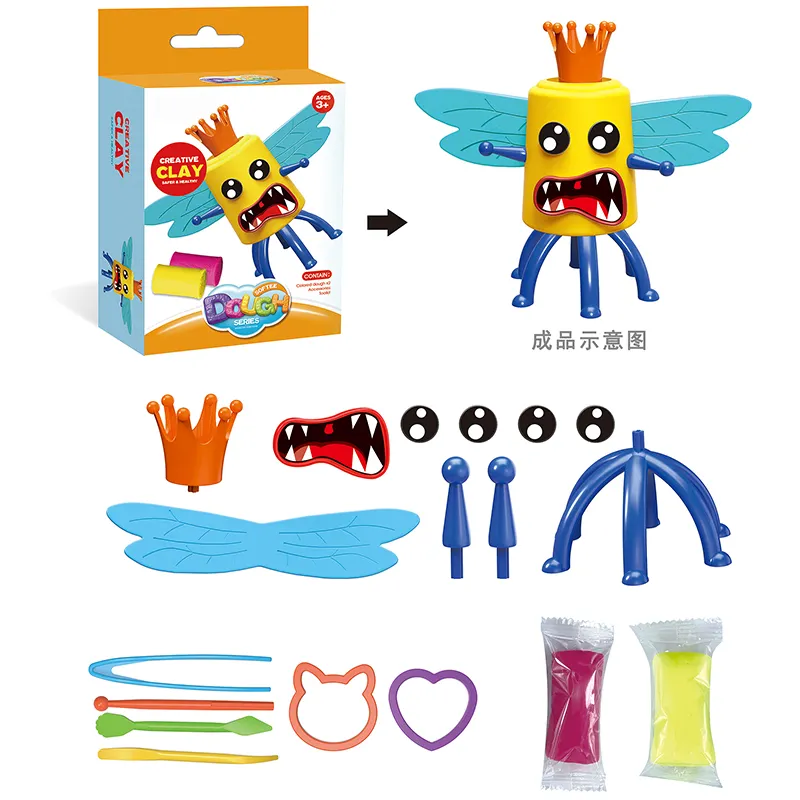 Kreative Magie DIY Farbe Ton Set Modellieren Ton Super Air Play Teig Spielzeug Machen Sie ein Monster